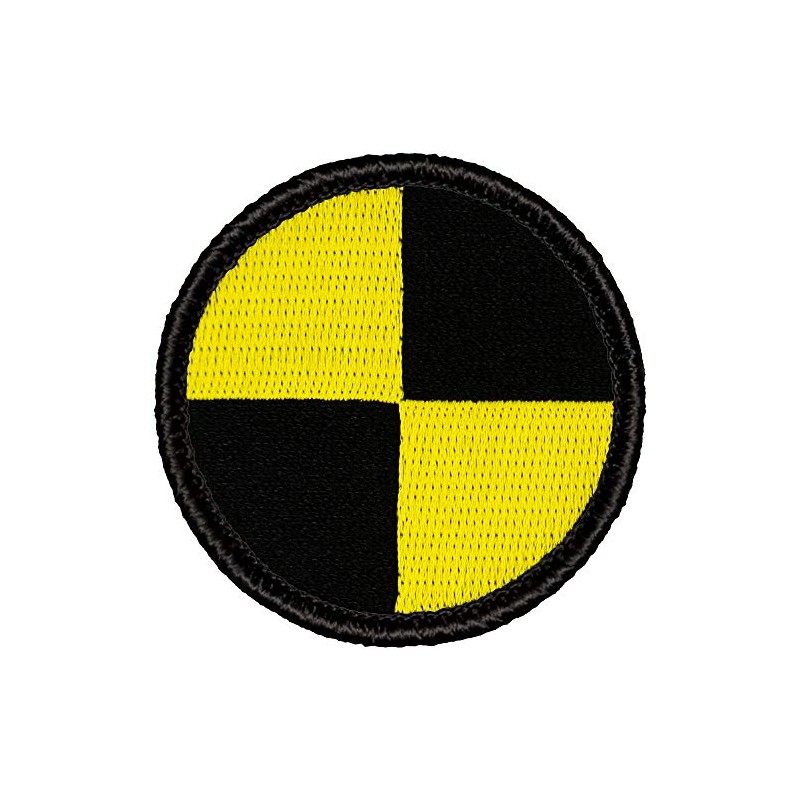 Crash Test Patrol Patch - 2" Diameter Round Embroidered Patch