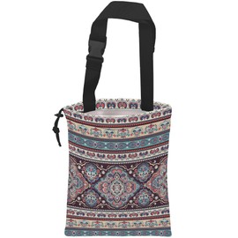 Car Trash Bag Geomatric Textile Texture Car Garbage Bag Hanging Car Trash Can for Back Seat with Drawstring, Waterproof Garbage Bags for Car Accessories Vehicle Travelling Camping Outdoor