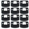 12-Piece Door Strike Plate Kit, Black Stainless Steel Deadbolt Covers