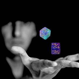 24 Pieces MTG Dice Counters Token Dice Glitter Dice Sparkle Dice, D6 Dice Cube,Loyalty Dice Compatible with MTG, CCG, Card Gaming Accessory