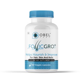 obel Follicgro Hair, Skin and Nails Supplement | Herbal Extracts | Vitamins | Biotin | MSM | Saw Palmetto | Nettle | 60 Capsules