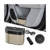 Sandfren Car Trash Can with Lid, Leakproof Mini Vehicle Garbage