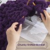Hombys Dark Purple Chunky Chenille Yarn for Crocheting & Knitting,