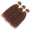 Brown Curly Wave Bundles Human Hair Color 30 Human Hair