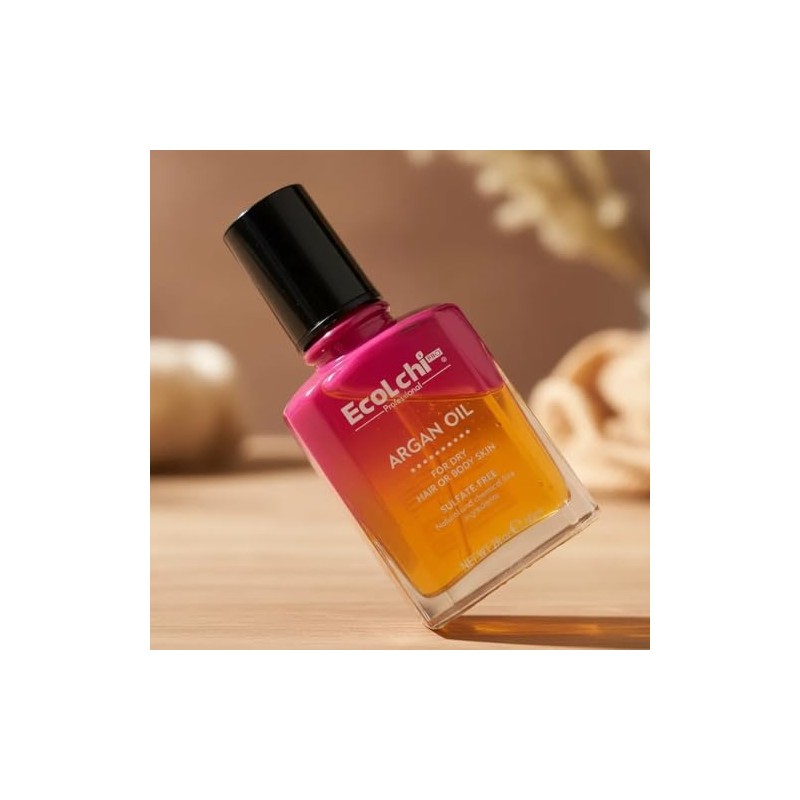EcoLchi Aceite de Argán Profesional, para Cabello Seco o Piel