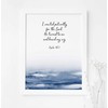 Psalm 40 1 Bible Verse Print, I Waited Patiently for