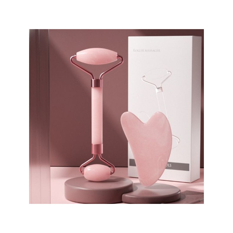 마사지 롤러 하트괄사 얼굴 마사지 세트 괄사마사지기 합성석 붓기완 Massage