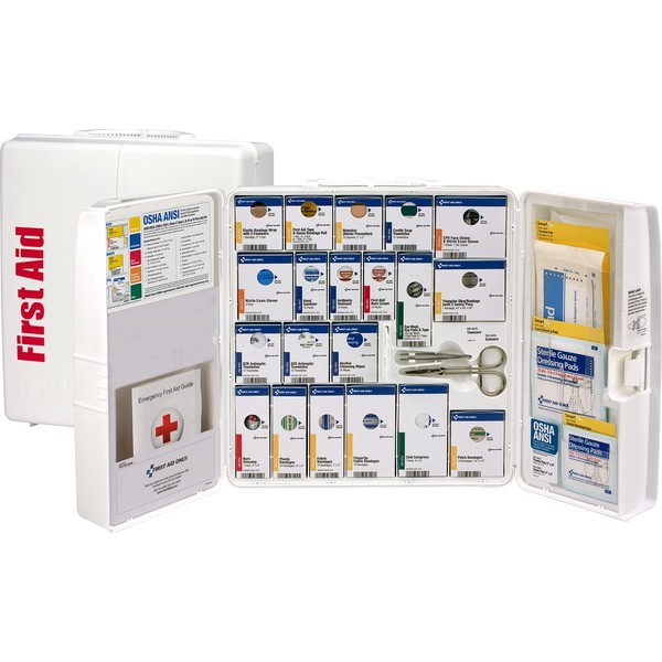 First Aid Only 90580 Large Plastic Smart Compliance First Aid Cabinet without Medications Pac Kit, White