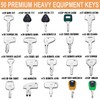 50 Heavy Equipment Keys Master Set Construction Ignition Keys Set