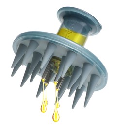 Hair Oil Applicator for Scalp Massager Brush, Dry Scalp Brush Oil Dispenser for Hair Growth Scalp Treatment Essential Oils Liquids (Blue)