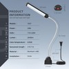 24W LED Work Light, 2400Lumen FlexibleGooseneck Work Light with Screw