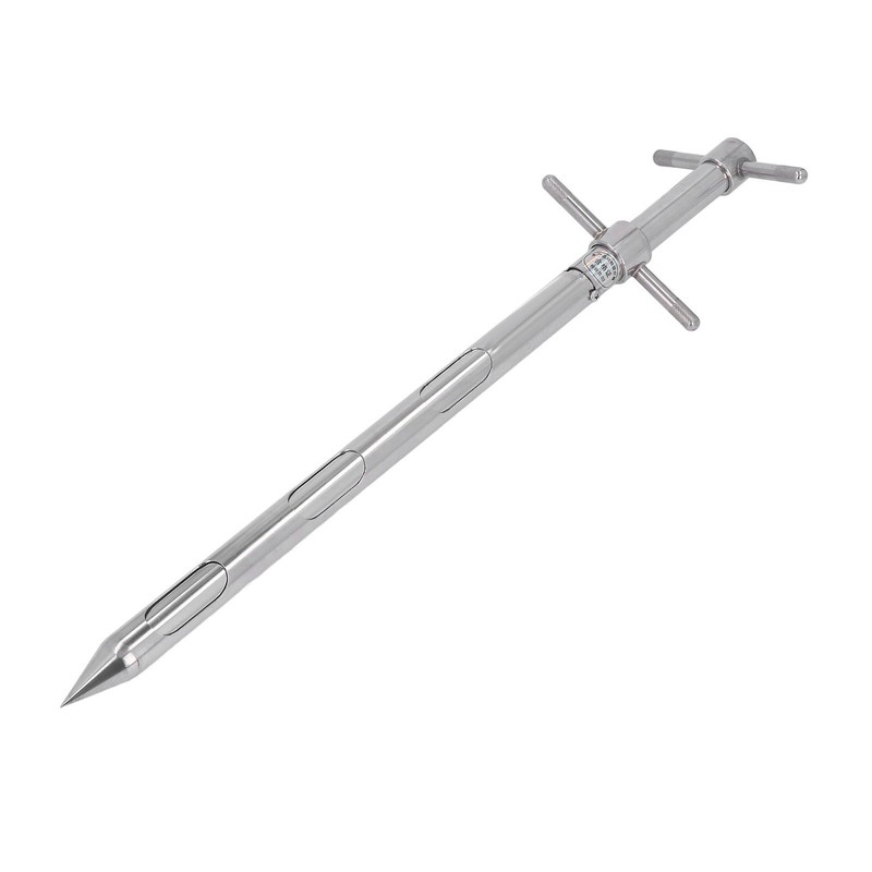 Soil Probe 0.54m 304 Stainless Steel Rotation Handle Pointed Design