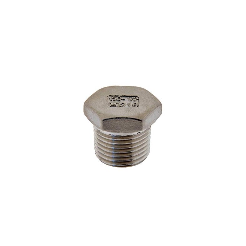 Sealing plug with external hexagon socket NPT 1/2 inch, stainless