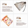 Artibetter 60 Bolsas de Organza Halloween con Cordón
