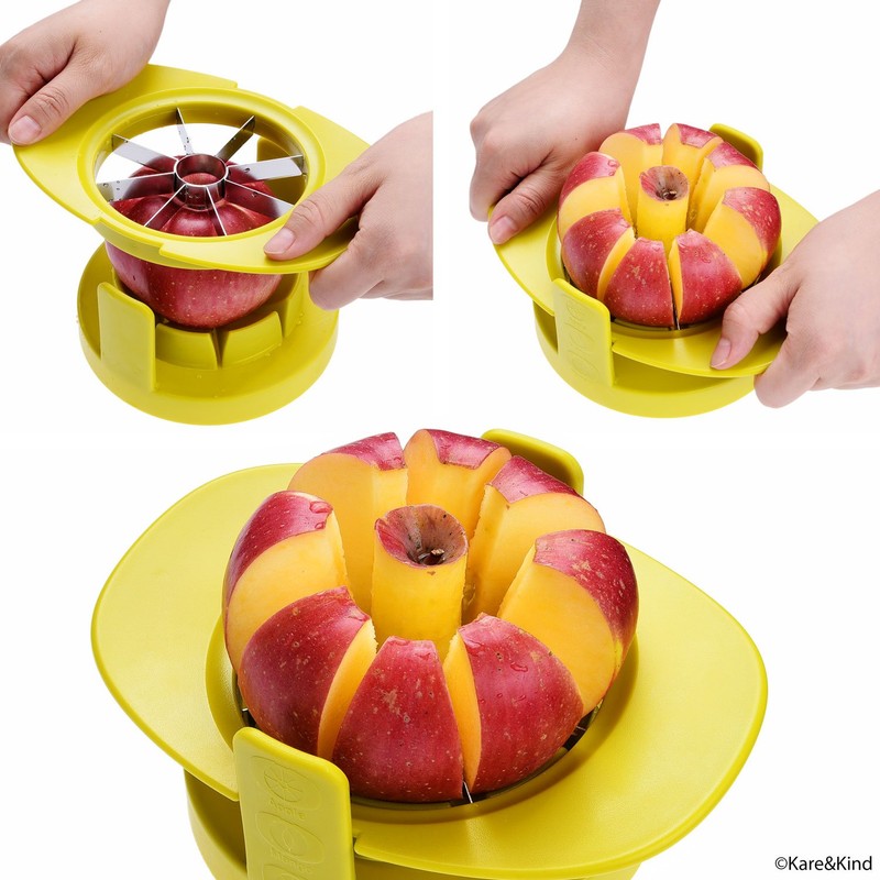 Apple/Tomato/Mango Cutters - Set of 3 - Sturdy Base Keeps