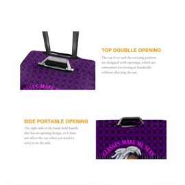 Hepmant Travel Suitcase Protector African American Woman Elastic Protective Washable Luggage Cover With Concealed Zipper Suitable For 18-32 Inch, African American Girl-08-5, M (for 22--24 inch