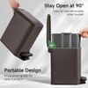 TIPGO Slim Bathroom Trash Can with Lid Soft Close, Step