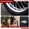 PATIKIL 4 Pcs 45mm Spiked Shape Tire Valve Stem Caps