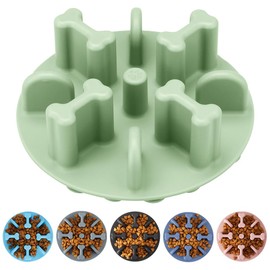 Slow Feeder Dog Bowls Insert, Animire Soft Silicone Anti-Choking Puzzle Slow Feeder, Anti-Slip Slow Down Eating Feeder Insert, Compatible with Regular Elevated Dog Bowls