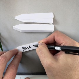 KINGSUPER 300 Pcs Plant Labels 4 Inch Plastic Plant Name Tags Garden Labels Markers Nursery Plant Tags with Marking Pen for Outdoor Garden (300, 4 inch)