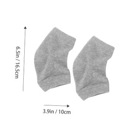 Baluue 2pairs Moisturizing Gel Socks for Dry Heels of Anti-crack Ankle Socks Hydrating Heel for Men and Women Foot Care Grey
