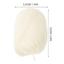 VICASKY 3rolls Cotton Crochet Yarn Soft Knitting Yarn for Crocheting for Scarves Hats Blankets and Craft Projects Milky