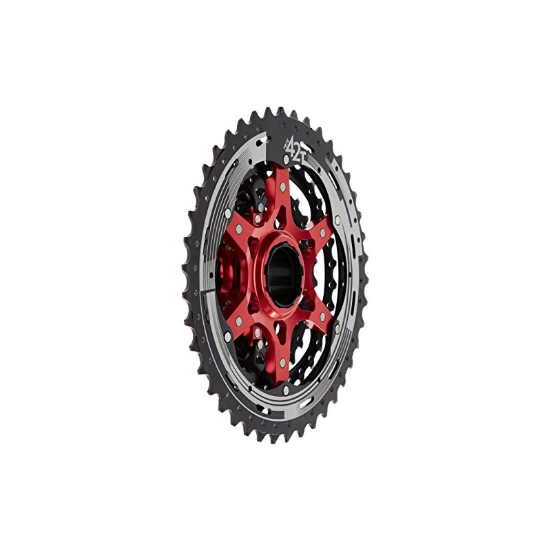 SunRace Unisex Adult CSMX3 1142T 10 Speed Cassette - Black,