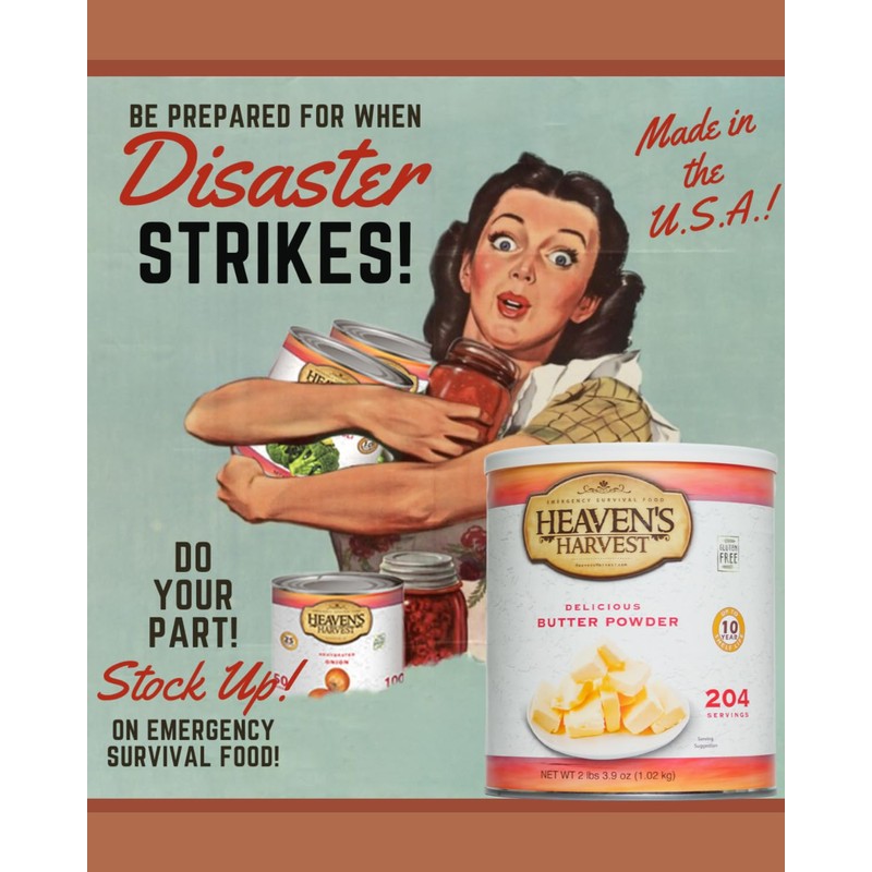 Heaven's Harvest Freeze-Dried Emergency Survival #10 Can (Butter)