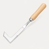 Stainless Steel Crack Weeder with Wood Handle – 11-Inch L-Shaped