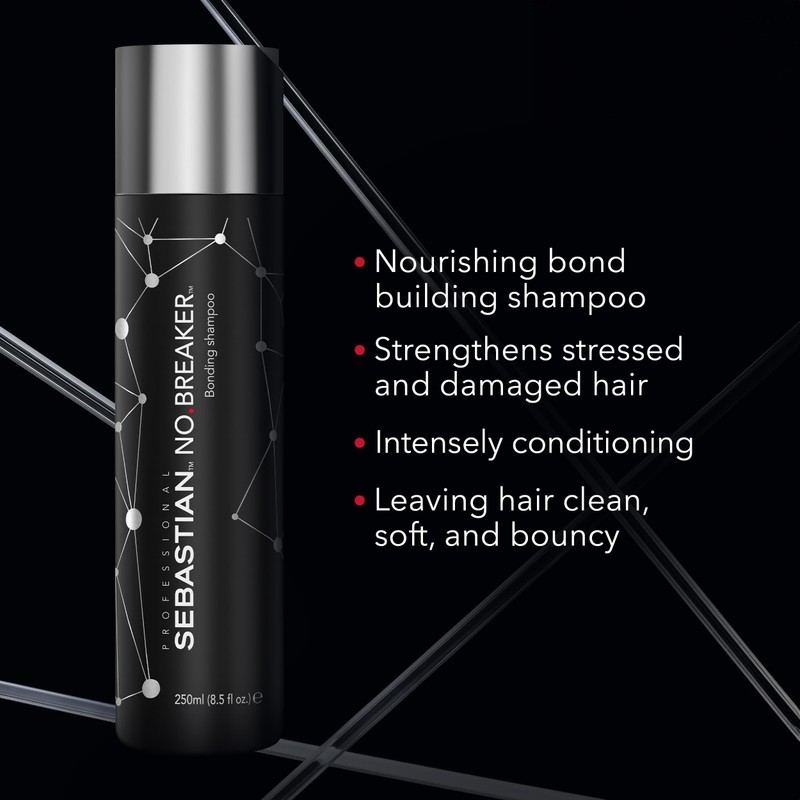 Sebastian Professional No.Breaker Bonding Shampoo, Strengthens Damaged Hair, Intense Conditioning,