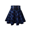 TONCHENGSD Women's Gothic Punk Plaid Pleated High Waisted Short A-line