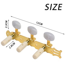 2 Pieces Classical Guitar Tuning Pegs Guitar Tuning Pegs 3L+3R Guitar String Machine Heads Tuners Replacement Parts for Acoustic Guitar