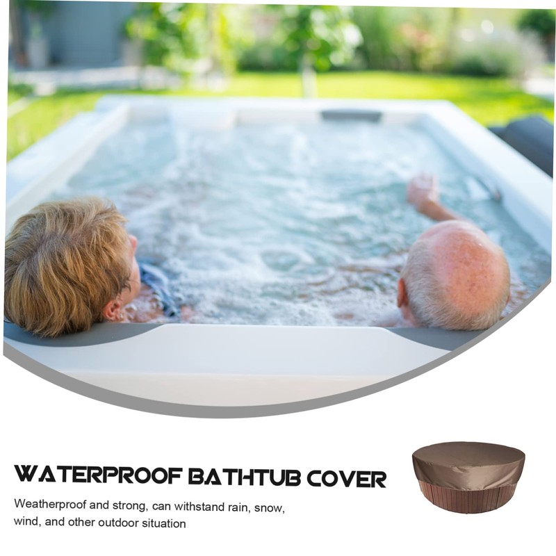 Abaodam 1Pc Round Hot Tub Cover Durable Outdoor Spa Protector