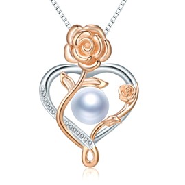 Gifts for Women Wife-Freshwater Cultured Pearl-Necklace-Gift for Wife Wedding Birthday Anniversary Jewelry-Mom Girlfriend Her Mothers Day Gifts for Mom Women Valentines Christmas Day Gifts