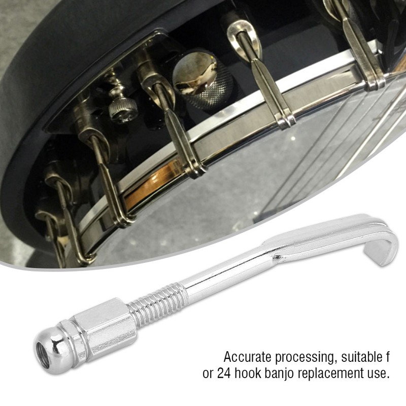 24pcs 5.4-6.4cm Length Adjustable Banjo Hooks Parts Accessory