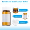 PATIKIL 8pcs 20ml Small Brown Glass Vials with White Screw