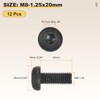METALLIXITY Pan Head Torx Security Screws Bolts (M8-1.25x20mm) 12Pcs, Button