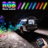CHUSYYRAY Multicolour RGB Car Interior Footwell LED Strip Lights Remote