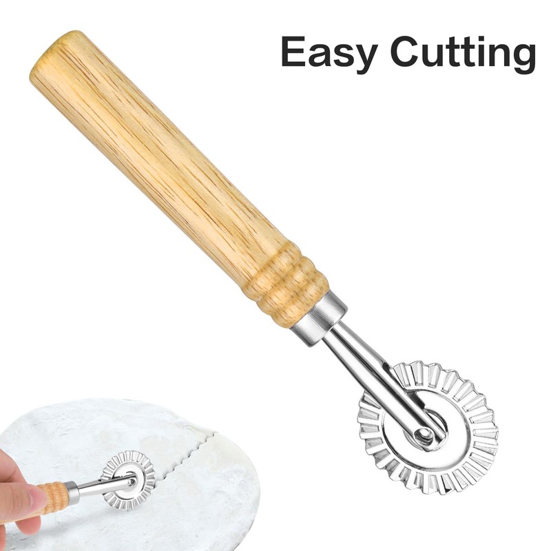 1 pcs Pasta Cutter Wheel Ravioli Cutter Wheel with Roller