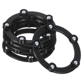 uxcell 6Pcs 2 Inch Rotating Swivel Stand with Steel Ball Bearings, Lazy Susan Base Turntable Bearing Plate Round Table Swivel Base for Home Kitchen, Black, 5 Balls