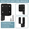 16pcs Black Caps Tie Bracket for 2x4 Post, Post Anchor