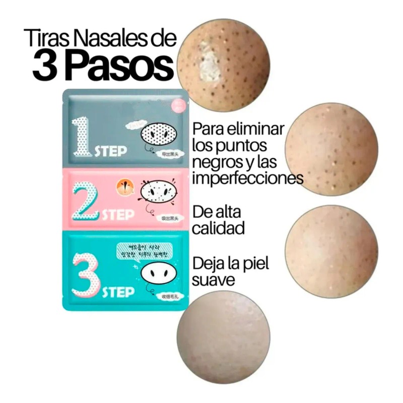 Mascarilla Tiras Pasos Puntos Negros Herramienta Acné