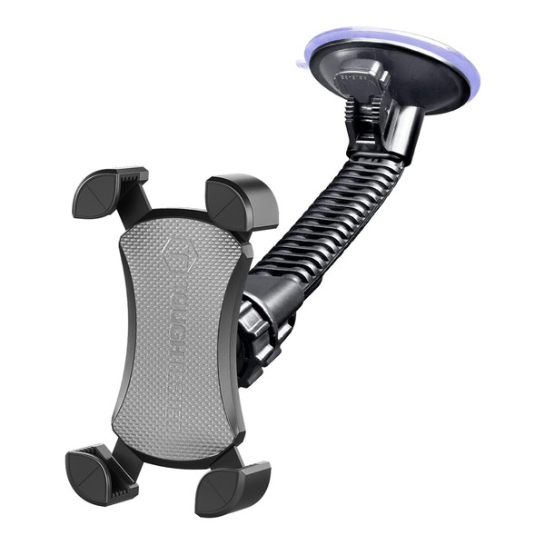 ToughTested Mammoth Windshield Mobile Mount, Double-Ribbed Gooseneck Arm, Expandable Claw