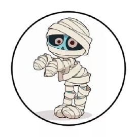 Homemade 48 Mummy !!  ENVELOPE SEALS LABELS STICKERS 1.2" ROUND