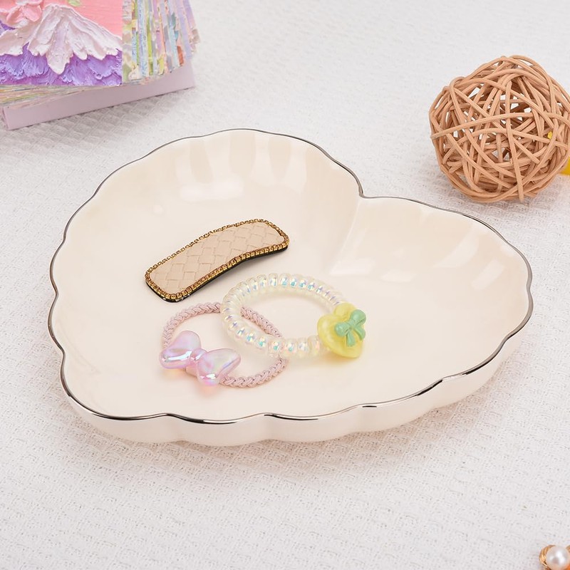 Porcelain Serving Dish, Heart Shape Candy Bowls for Wedding, Ceramics