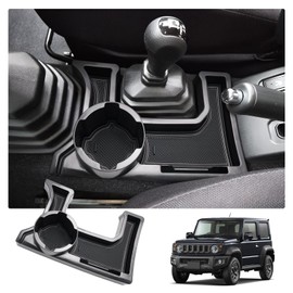 RUIYA Jimny JB64 Drink Holder JIMNY JB64 JB74 MT Car Dedicated Storage Box Jimny Center Console Mt Pallet Armrest Box Accessory Case Rubber Mat Included