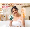 2 Pack African Net Sponge Exfoliating Body Scrubber Bath Sponge