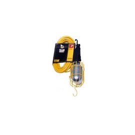Yellow Jacket 2948 16/3 SJTW Trouble Light Work Light with Metal Guard and Outlet, 50-Feet