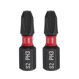 sourcing map 2pcs PH3 Phillips Screwdriver Bit 1/4" Hex Shank 25mm/1" Length Magnetic Cross Head Hex Bits S2 Steel Screw Driver Bit Industrial Grade Electric Drill Bits