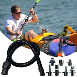 sitengjun Sup Pump Adapter Kit, Inflatable Boat Sup Pump Air Hose with 7 Air Valve Nozzles Electric Sup Air Pump Accessories Replacement Parts for Inflatable Stand Up Paddle Board Inflatable Boats